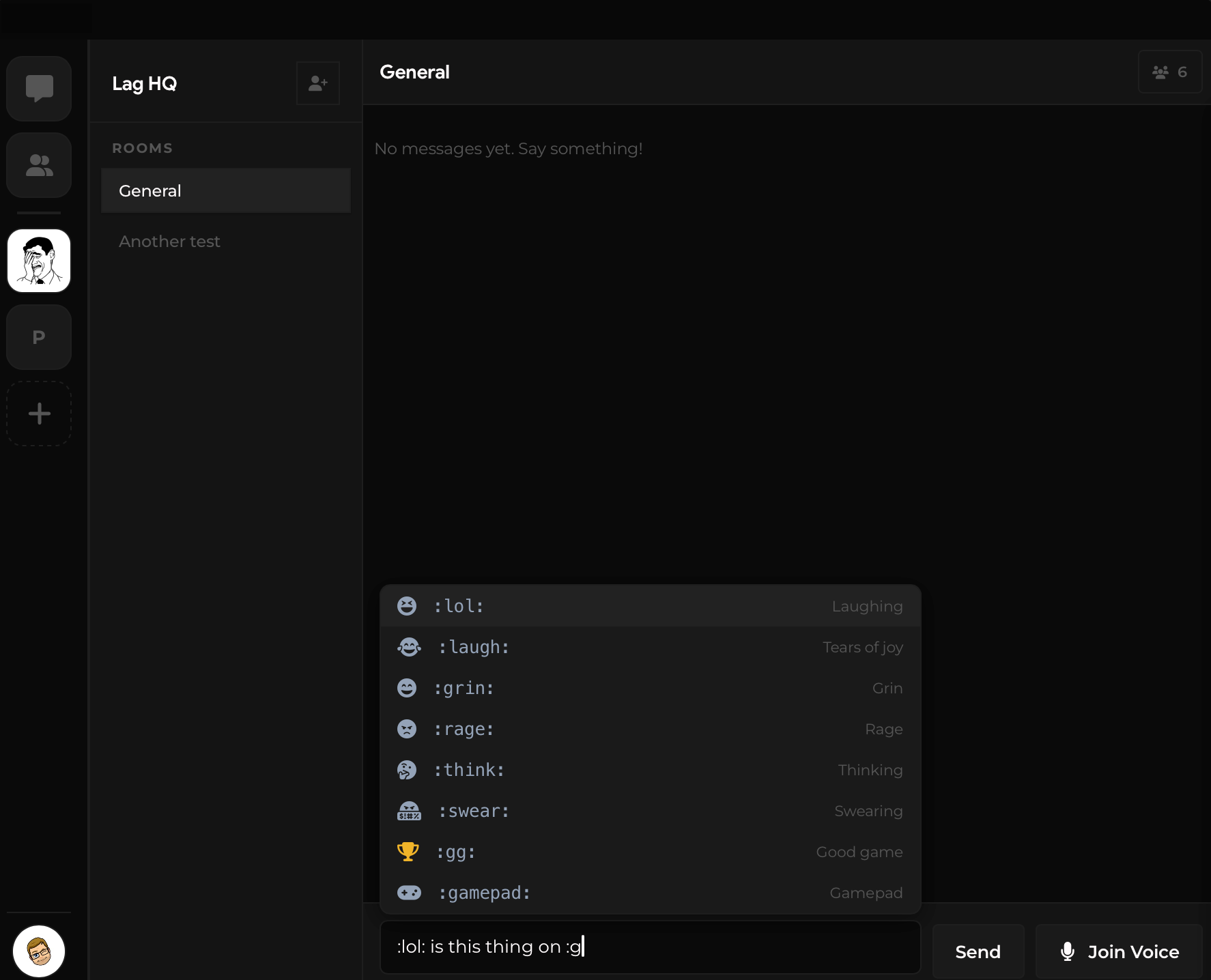 Lag chat interface